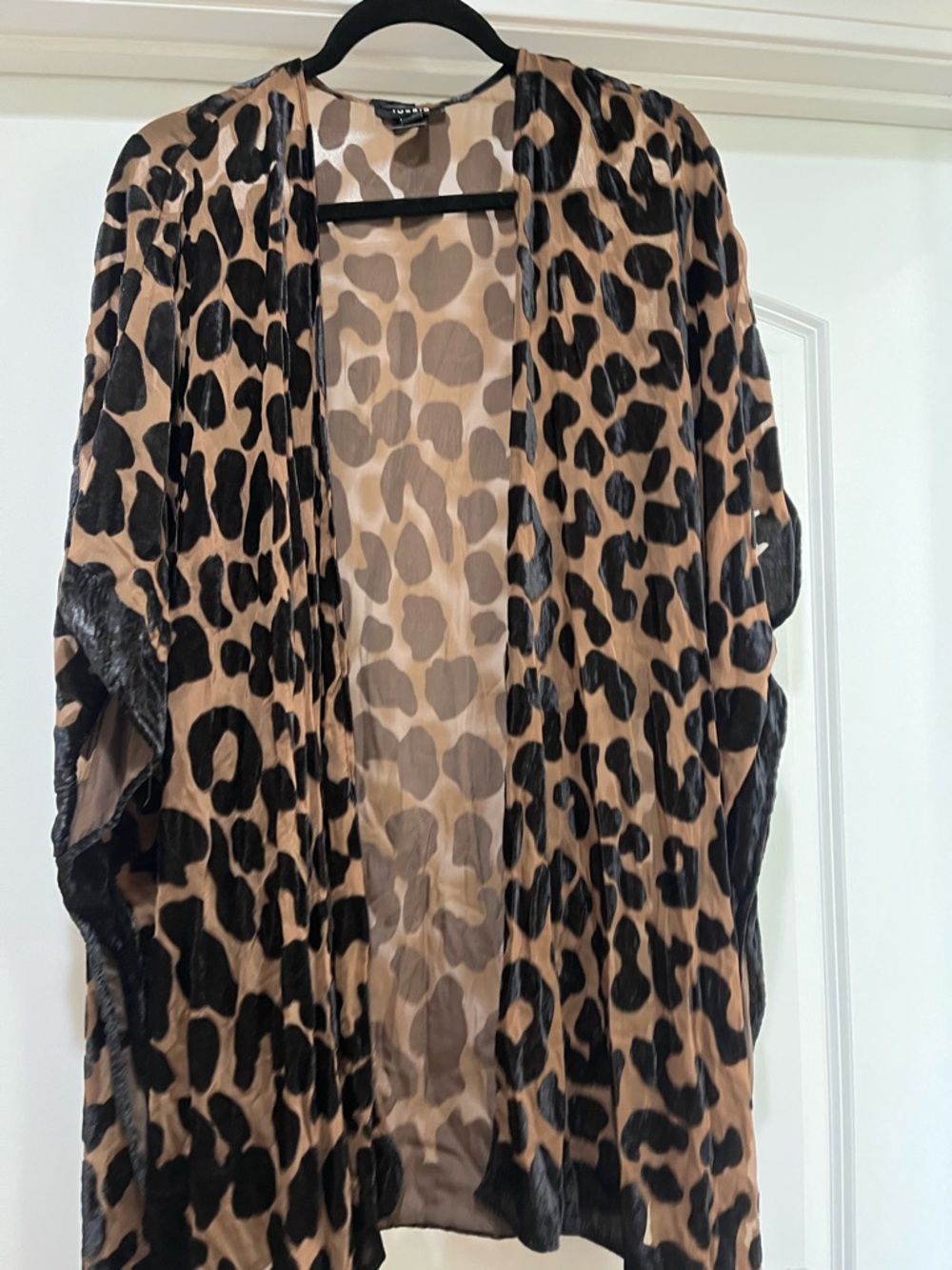 torrid Leopard Print Sheer Kimono - Tan & Black